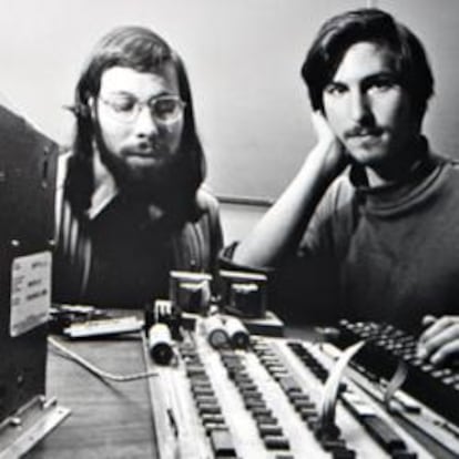 Los fundadores de Apple Steve Jobs y Steve Wozniak