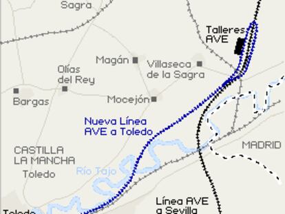 Nuevo el ramal de alta velocidad a Toledo