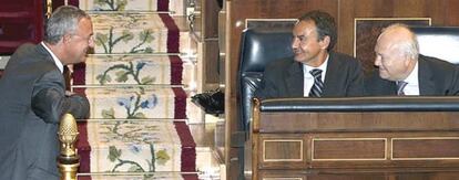 El presidente del Gobierno, durante la sesión de control al Gobierno que se ha celebrado hoy en el Congreso.