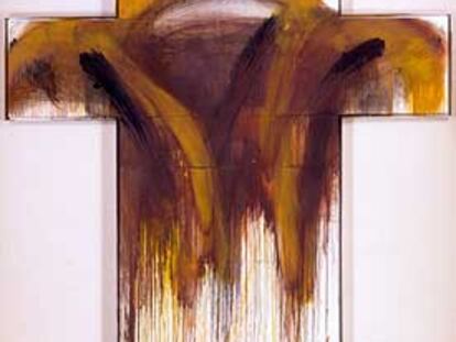 'Breitkreuz' (1991-1992), óleo sobre madera de Arnulf Rainer.