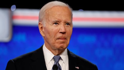 El candidato demócrata, Joe Biden, durante el debate electoral. 
