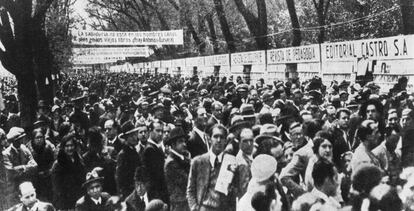 Primera edición de la Feria del Libro de Madrid, en 1933.