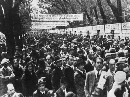 Primera edición de la Feria del Libro de Madrid, en 1933. 