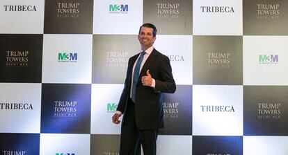 Donald Trump Jr. en la India este martes.