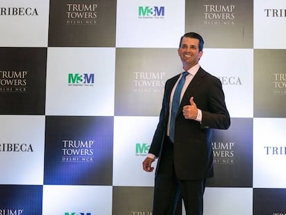 Donald Trump Jr. en la India este martes.