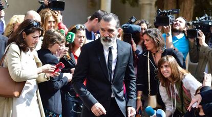 Antonio Banderas, a l'abril a Alcalá de Henares.