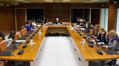 Un momento de la reunión de la Comisión de Salud en la Cámara.