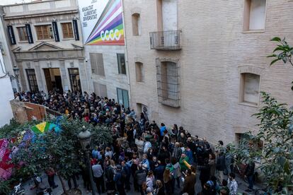 Protesta por el cese de José Luis Pérez Pont, en noviembre.