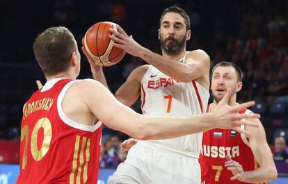 Juan Carlos Navarro en el partido frente a Rusia