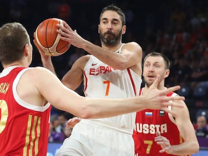 Juan Carlos Navarro en el partido frente a Rusia