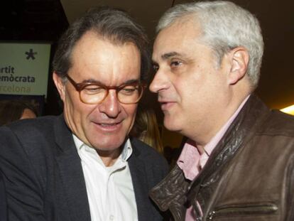 Artur Mas con Germà Gordó, el pasado mes de febrero.