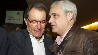 Artur Mas con Germà Gordó, el pasado mes de febrero.