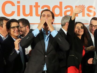 Rivera, ayer tras conocer los resultados del 27-S.