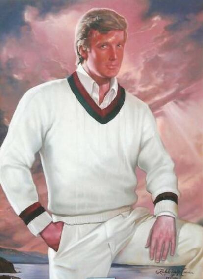 'El Emprendedor', retrato de Trump del pintor Ralph Wolfe Cowan para Mar-a-Lago.