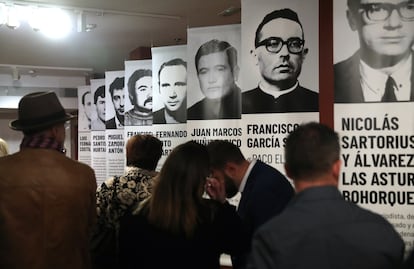 Inauguracion de la exposicion Para la libertad. El proceso 1001 contra la clase trabajadora, en la Biblioteca Nacional el pasado 30 de marzo.