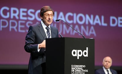 El presidente de Bankia, José Ignacio Goirigolzarri, durante su intervención.