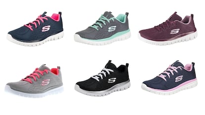 Diferentes colores disponibles de las zapatillas Graceful Get Connected de Skechers.