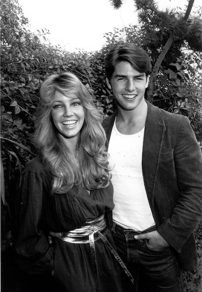 Los actores Tom Cruise y Heather Locklear. La pareja de actores, entonces aún algo desconocidos, se conoció en un cásting y mantuvo una cita que no cuajó en una relación.