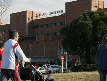 Fachada del Hospital Severo Ochoa, en Leganés (Madrid).