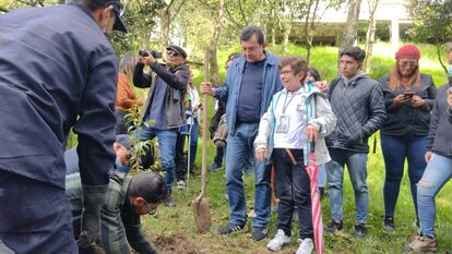 Teresa Sanjuán acompaña la búsqueda de un desaparecido, en una imagen de archivo.