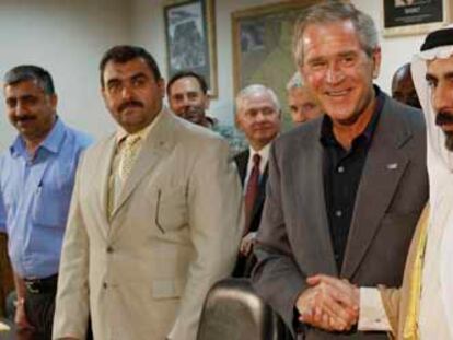 George Bush y Abdul Sattar Abu Risha