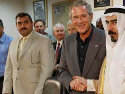 George Bush y Abdul Sattar Abu Risha