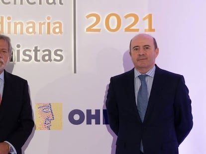 El presidente de OHL, Luis Amodio, junto al CEO del grupo, José Antonio Fernández Gallar.