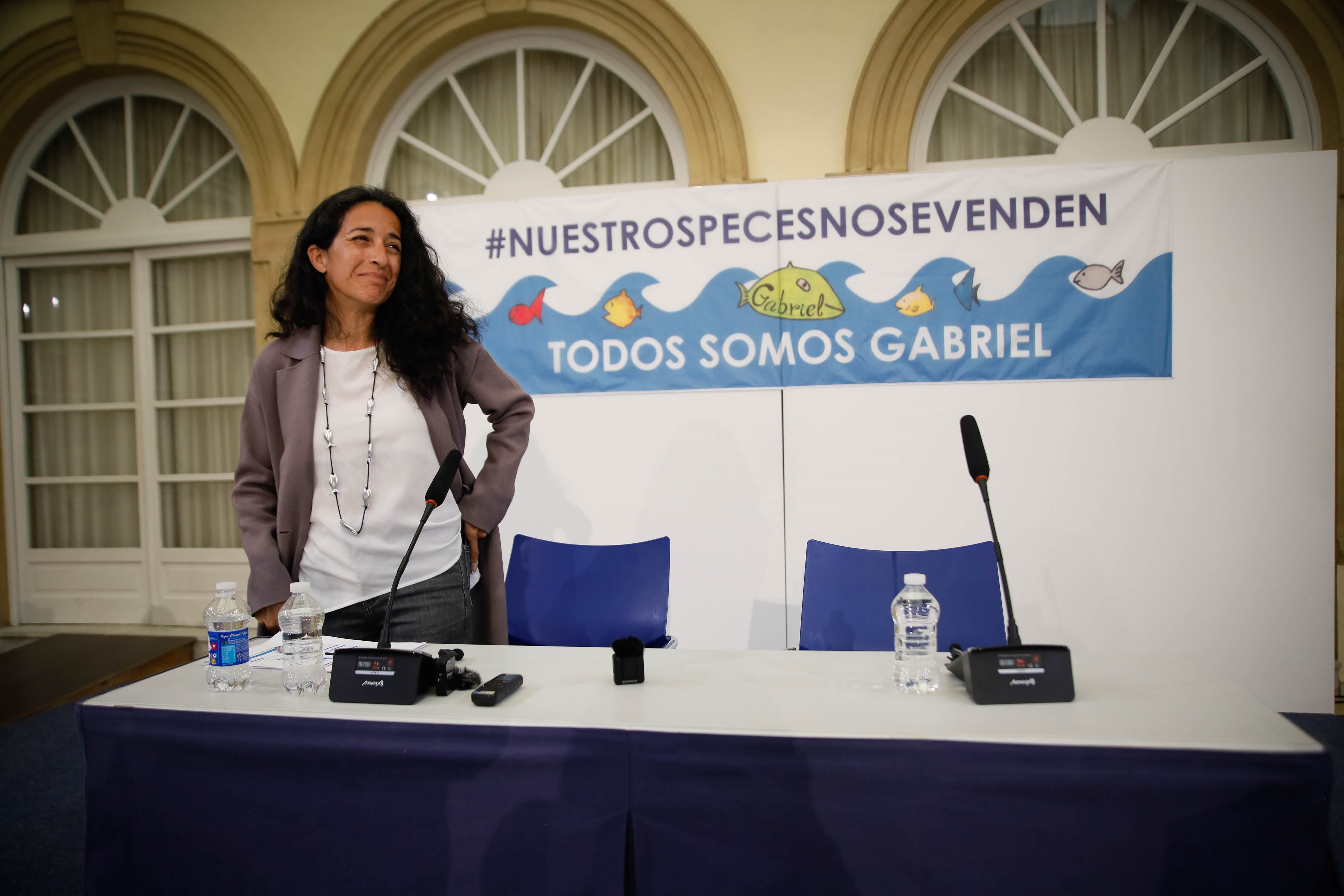 Patricia Ramírez en la rueda de prensa que ha ofrecido este sábado en la Diputación de Almería.