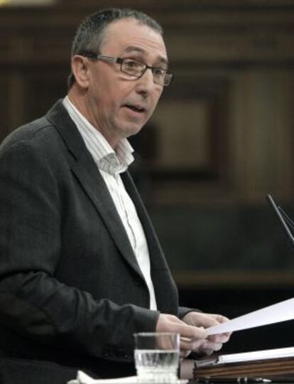 Joan Baldoví, de Compromís, en la tribuna del hemiciclo.