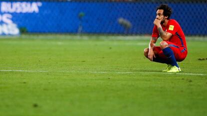 El jugador chileno Valdivia, tras el partido.