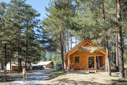 Una de las cabañas del 'camping' catalán.