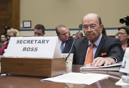 El secretario de Comercio, Wilbur Ross, en el Congreso. 