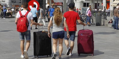 Turistas en el centro de Madrid