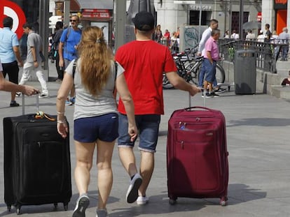 Turistas en el centro de Madrid