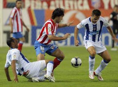 Agüero, en una acción del pasado sábado ante el Recreativo