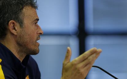 Luis Enrique, a la ciutat esportiva del Barça.