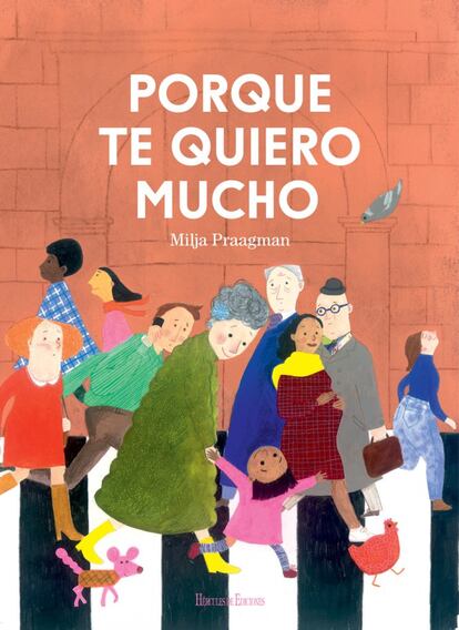 La abuela se va de paseo con Ibi. Viajan en metro, ven mucha gente, van a un museo, pasean por el parque... Ibi ve el mundo como si fuera la primera vez y se fija en los detalles. Su abuela solo ve a su nieta. Ella es su mundo. "Porque te quiero mucho" de Milka Praagman realza la figura de los abuelos y del papel tan importante que desempeñan hoy en día, además de mostrar a los niños sutilmente que se preocupan por ellos y pueden confiar en ellos.