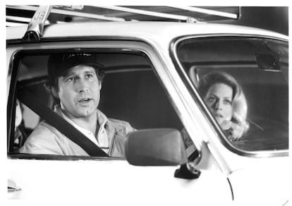 Chevy Chase y Beverly D'Angelo en 'Las vacaciones europeas de una chiflada familia americana' (1985)