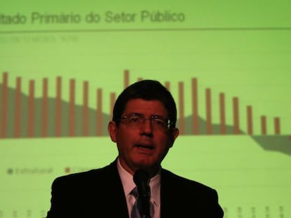 Joaquim Levy anuncia redu&ccedil;&atilde;o da meta fiscal para 2015. 