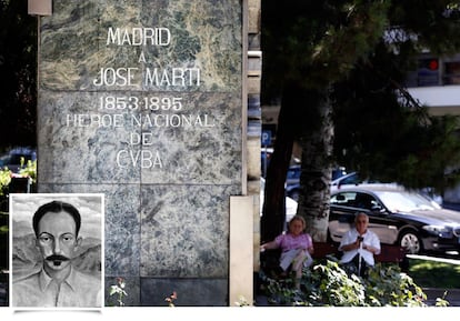 En la plaza Quito, sobre el Paseo de la Habana en Madrid, se encuentra erguido un monumento al poeta cubano José Martí. El monolito, de 7,5 metros de alto, fue ofrecido por Cuba a Madrid y fue inaugurado en 1986. En 1870 Martí, inició sus estudios de Derecho en la Universidad Central de Madrid.