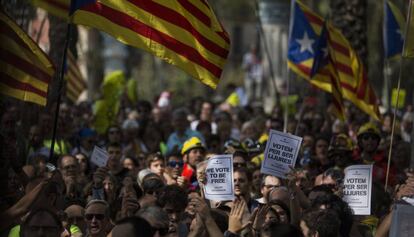 Concentració davant del Tribunal Superior de Justica de Catalunya.