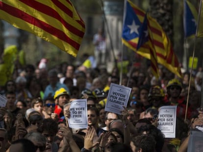 Concentració davant del Tribunal Superior de Justica de Catalunya.