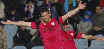 Toulalan celebra un gol al Getafe hace tres jornadas