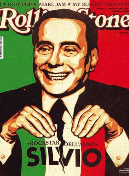 Portada en la que aparece el político en el número de diciembre de la edición italiana