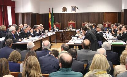 Juicio del 'caso Poniente' en la Audiencia de Almería, este viernes.