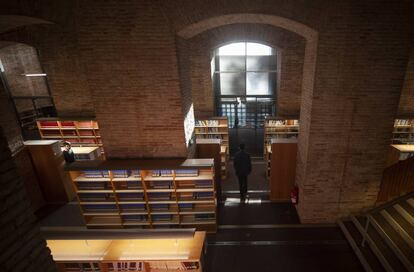 La nueva sala del archivo de Vattimo en el edificio de las Aguas de la Universidad Pompeu Fabra, en Barcelona.