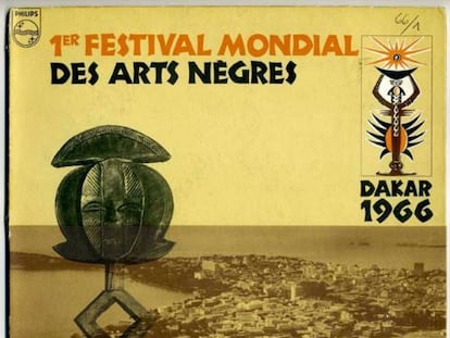 Cartel promocional del primer Festival de las artes negras, Dakar 1966