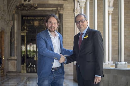 Pablo Iglesias i Quim Torra.