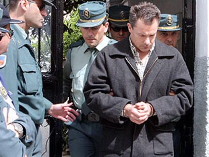 Tony Alexander King, durante su traslado al juzgado de Coín para declarar ante el juez.