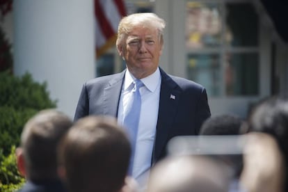 Trump, este lunes en la Casa Blanca.